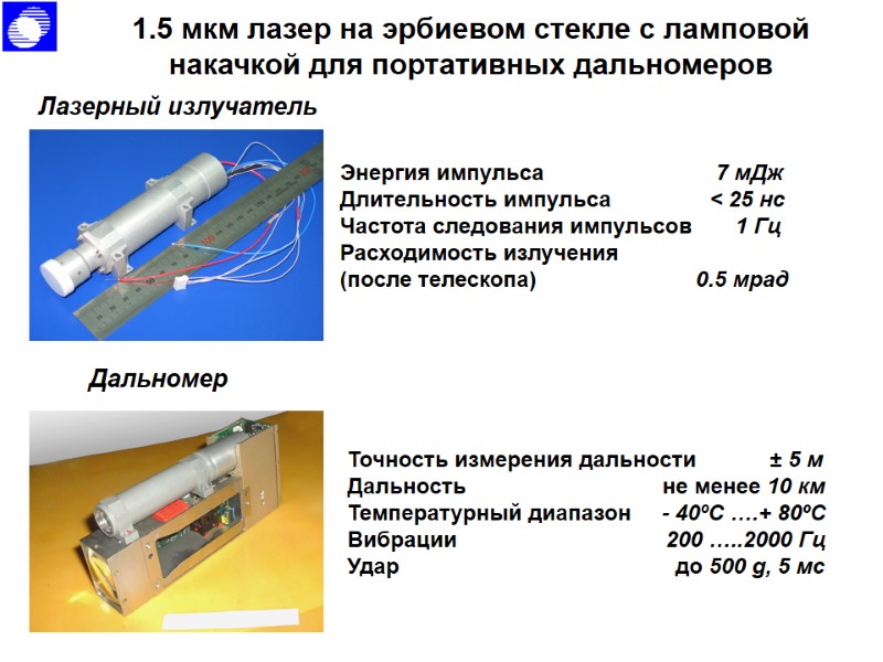 Лазерный излучатель Дальномер Энергия импульса Лазерный излучатель Дальномер Энергия импульса